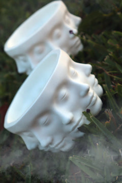 Polyface Planter | Drainage Holes | Multifaced Flower Pot | Beautiful Succulent Planter | Lady Face Sculpture | Unique Vase | Pen and Pencil
