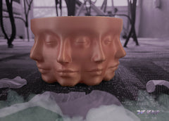Polyface Planter | Drainage Holes | Multifaced Flower Pot | Beautiful Succulent Planter | Lady Face Sculpture | Unique Vase | Pen and Pencil
