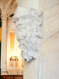 Head Planter, Young Zeus, Wall Decoration, Bearded Man, Face Flower Pot, Hanging Garden Decor, Outdoor Art, Modern Indoor, Living Room Vase